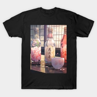 Japanese Sake - Anime Wallpaper T-Shirt